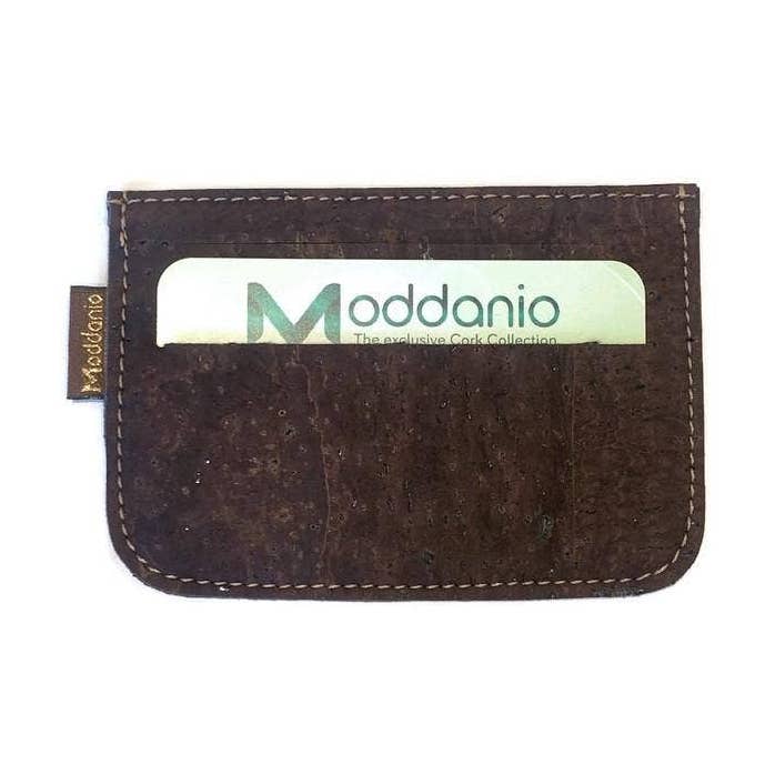 Porte-cartes en liège et porte-cartes mince végétalien Marron pour la vente par Moddanio Cork