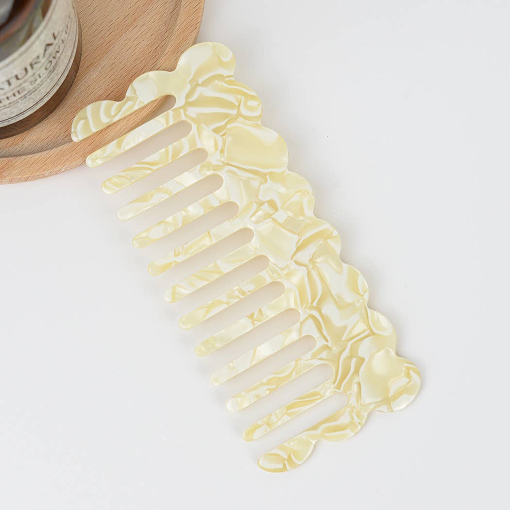 TheDivaSoap - Vente Peigne/brosse à cheveux - Peigne large à dents fines en acétate multicolore, écologique8