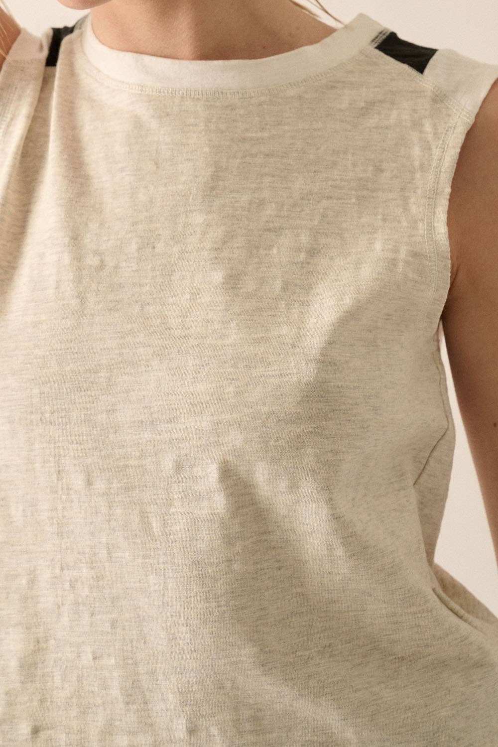 Promesa USA - Vente Haut en maille – femme - Haut à encolure ras-du-cou en tricot à blocs de couleurs facile à enfiler1