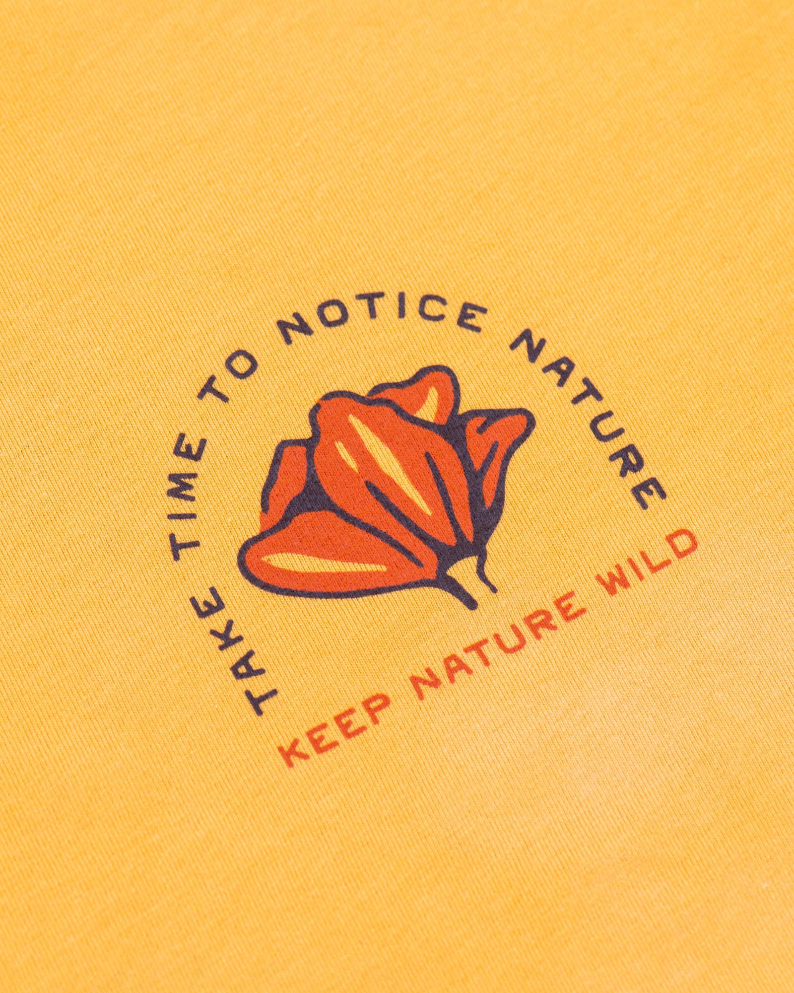 Keep Nature Wild - Wholesale Screen Printed T-Shirt - Unisex - Nature Study Wildflowers Unisex Tee | Mustard2
