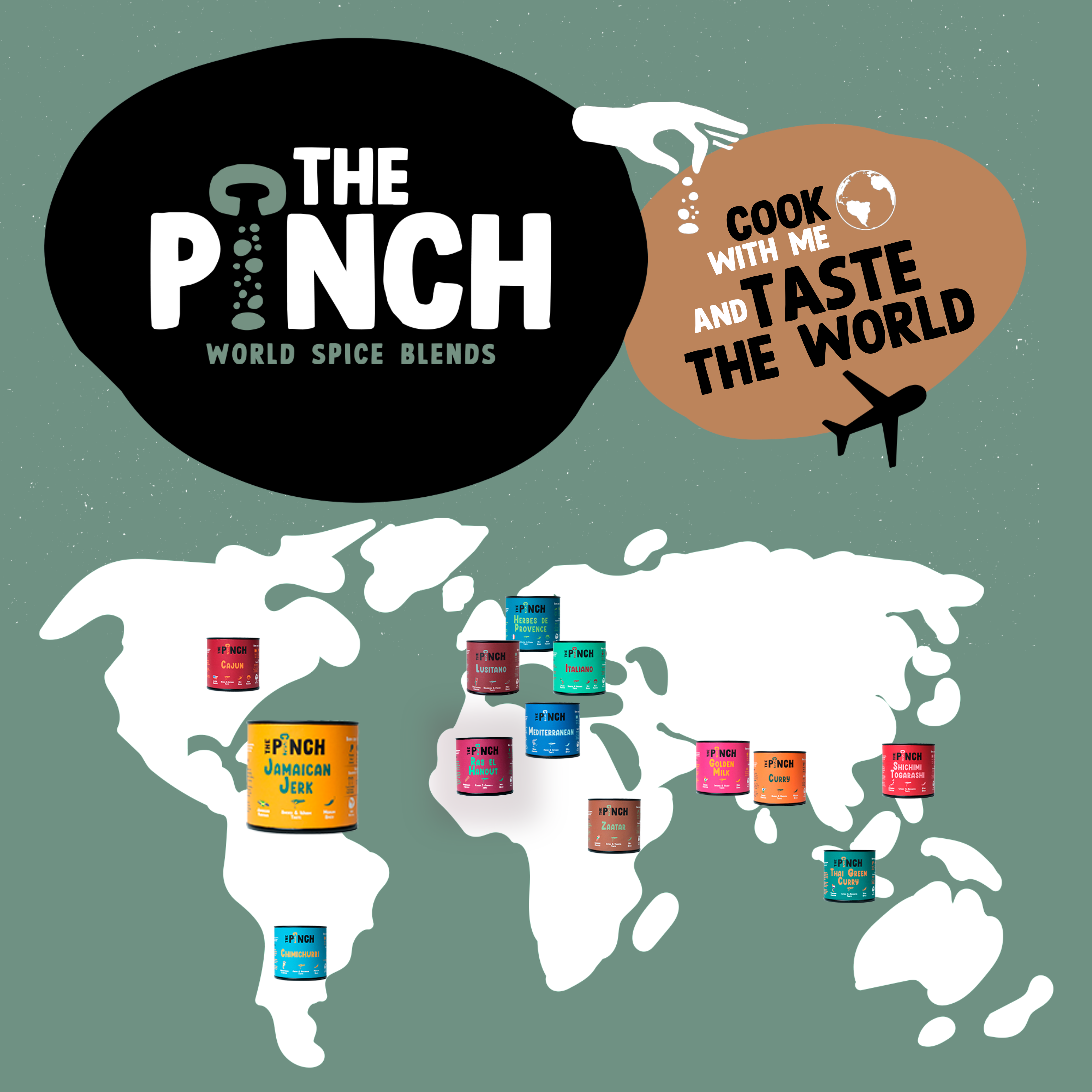 The Pinch - World Spice Blends - Wholesale Dried Spice Mix - Jamaican Jerk - 45g8