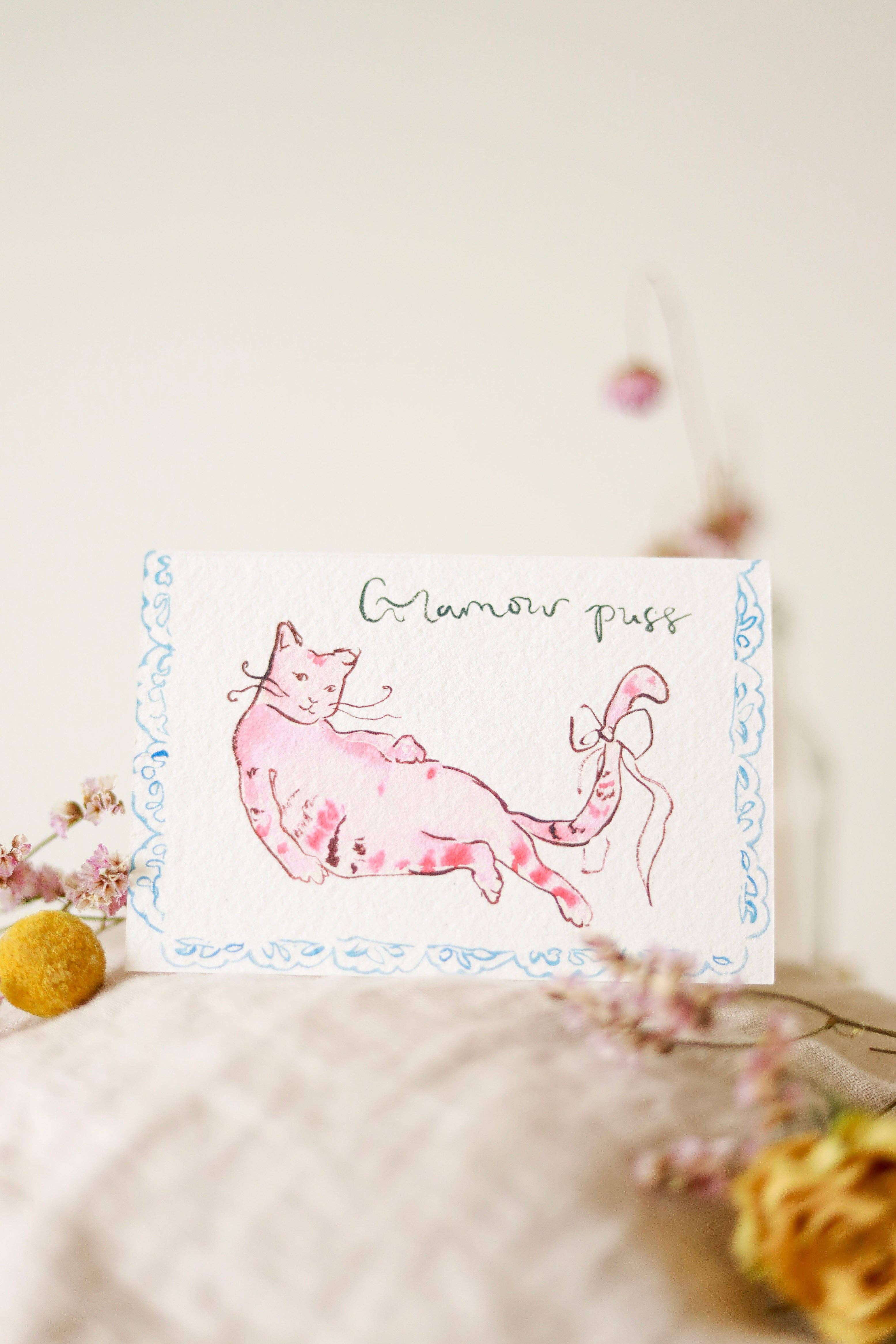 Sophie Amelia Creates - Wholesale Gewone wenskaart - Glamour poes