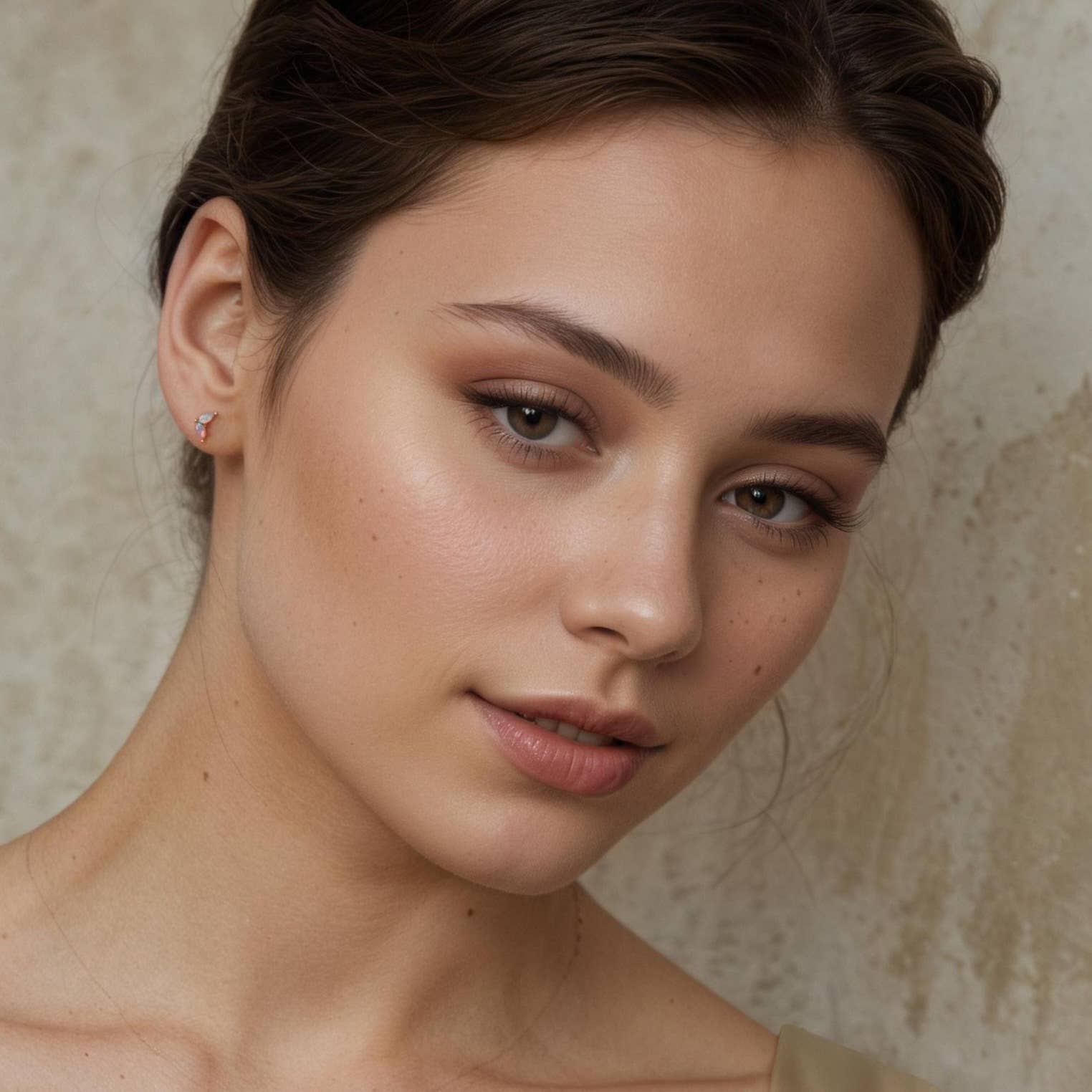 Silk Purse, Sow's Ear – wholesale Stud/post earrings – Opal Lotus Petal Stud Earrings4