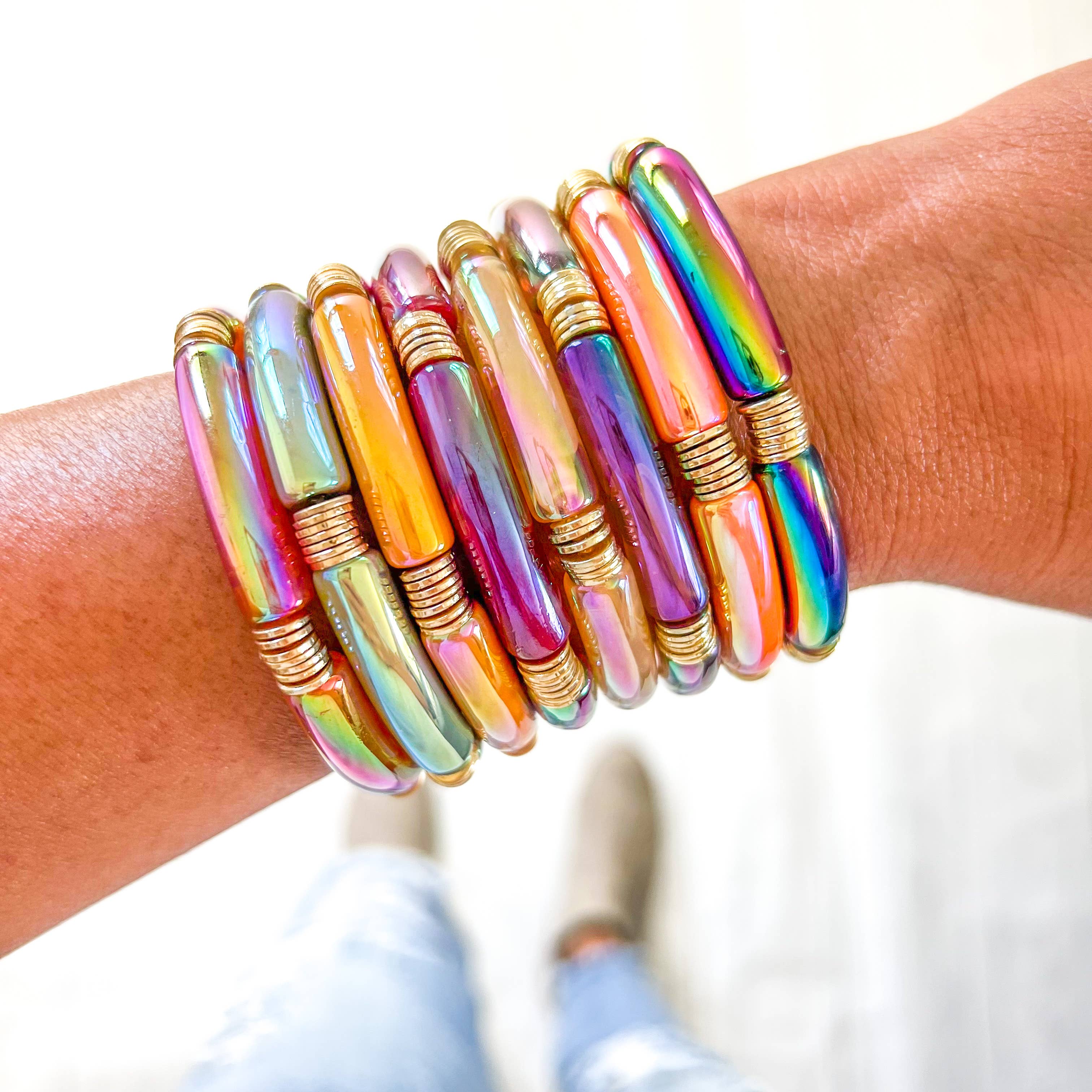 Savvy Bling - Wholesale Beaded Bracelet - Metallic Tube Bracelets123