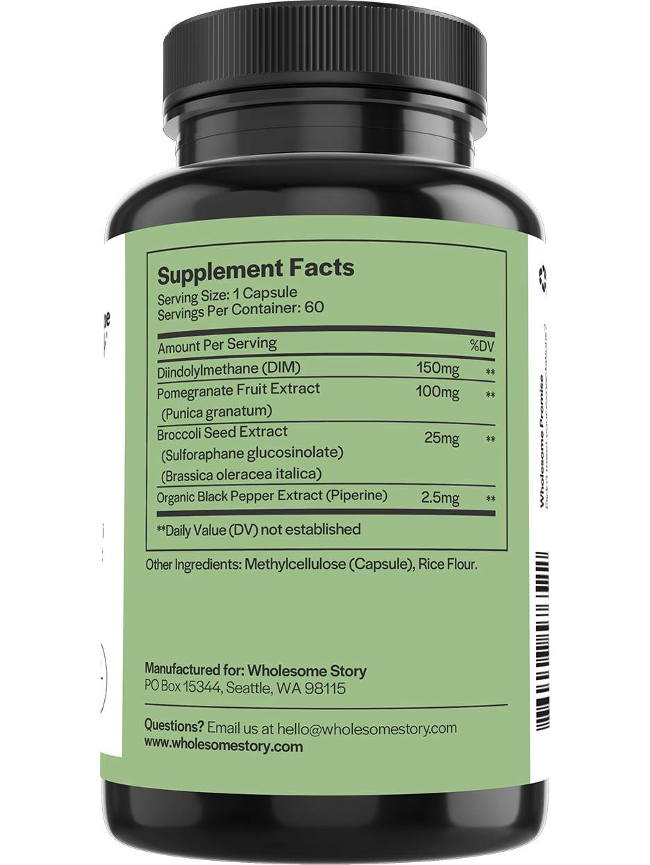 Wholesome Story - Vente Supplément oral/vitamine - DIM avec extrait de grenade + extrait de pépins de brocoli + noir1