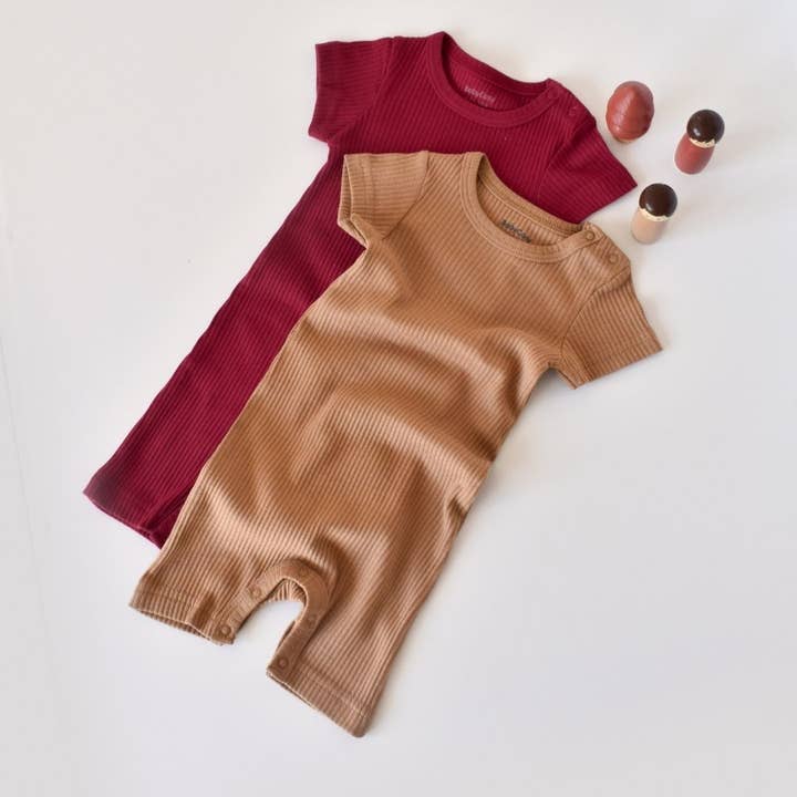 MODAL Confezione da 2 Tutine a maniche corte 50% Modal- 50% per la vendita all'ingrosso da parte di BabyCosy Organic