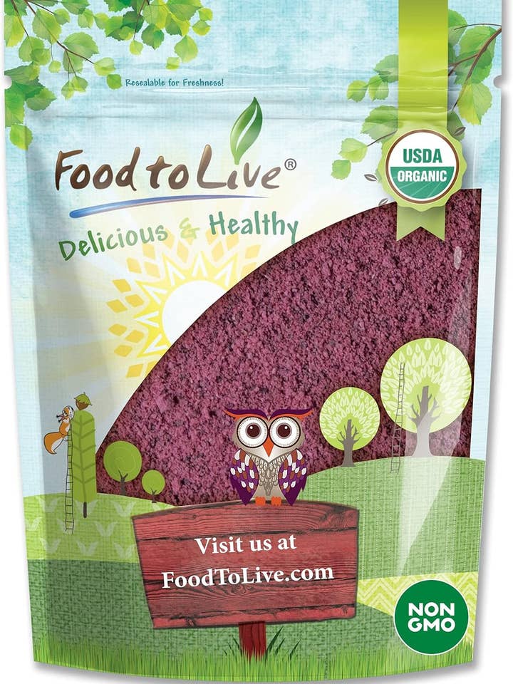 Ekologiskt svart fläderbärspulver, tillverkat av råa torkade bär för wholesale av Food To Live