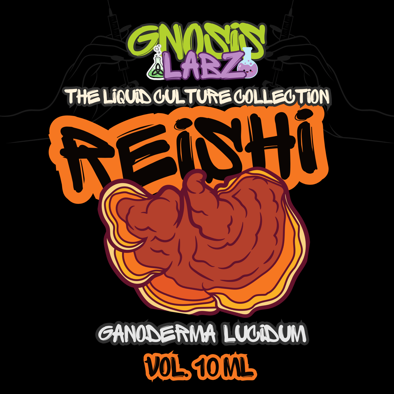 Gnosis Labz - Wholesale Oral Supplement/Vitamin - Reishi (Ganoderma Lucidum) Liquid Culture Syringe with Luer Lock ( 10ml ) 18g Sterile Needle with Bonus Gift!0