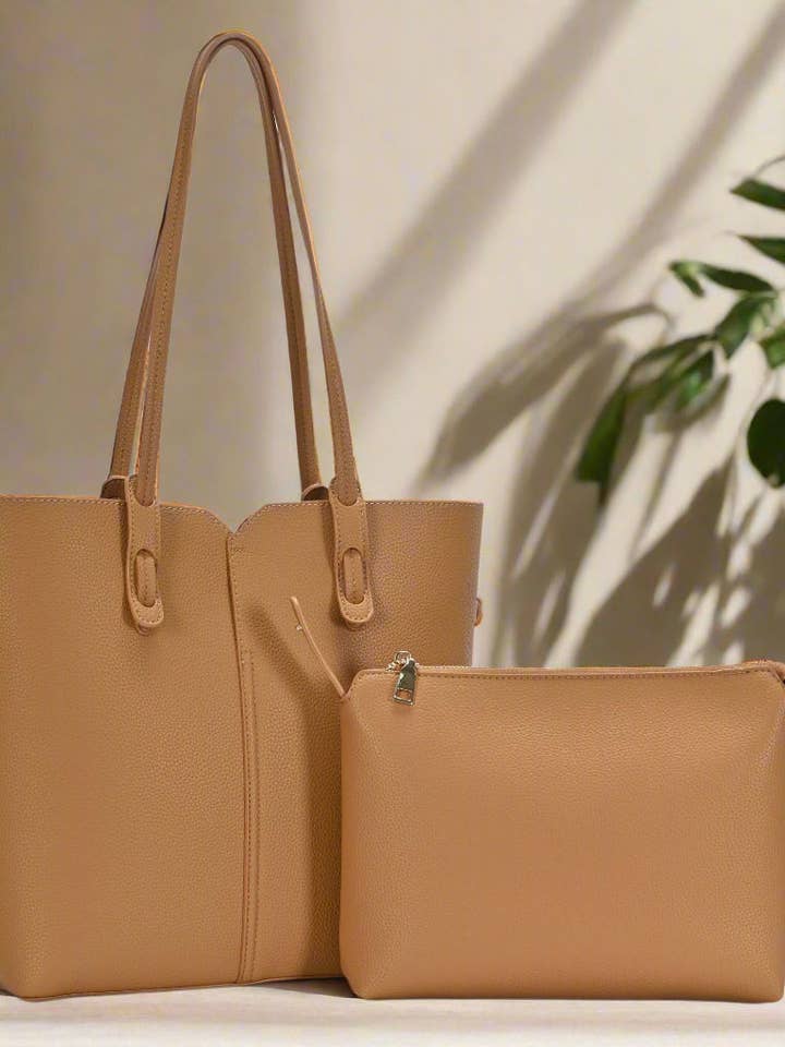 BGA6467 Kristine 2 in 1 Tote Bag Set for wholesale by MiMi Wholesale