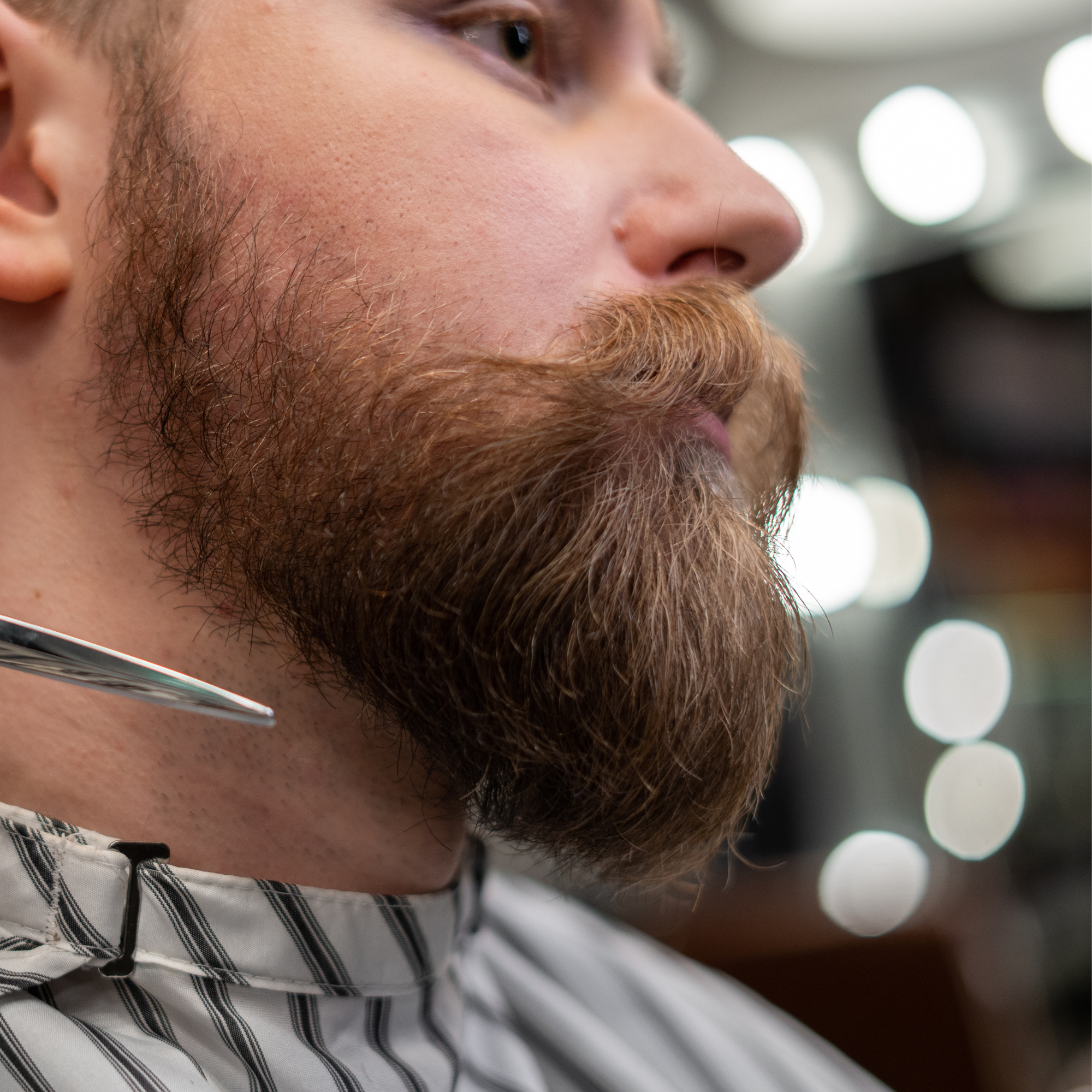 GENTS FINE GROOMING PRODUCTS - Wholesale Hair Scissors - BEARD & MUSTACHE  SCISSORS 4" STAINLESS STEEL & CASE4