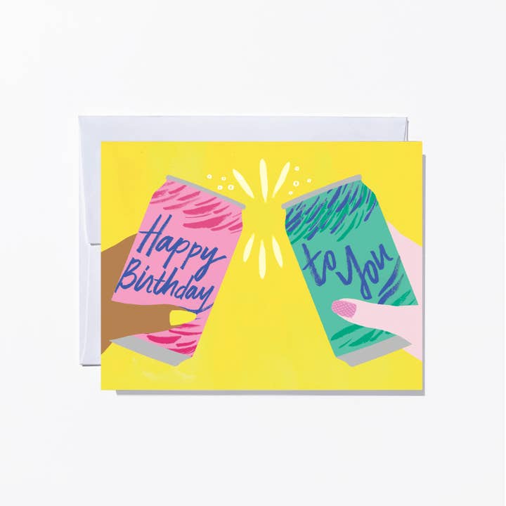 Ruby Sneakers Studio - Wholesale Birthday Card - Sober Cheers Lacroix Birthday Card1