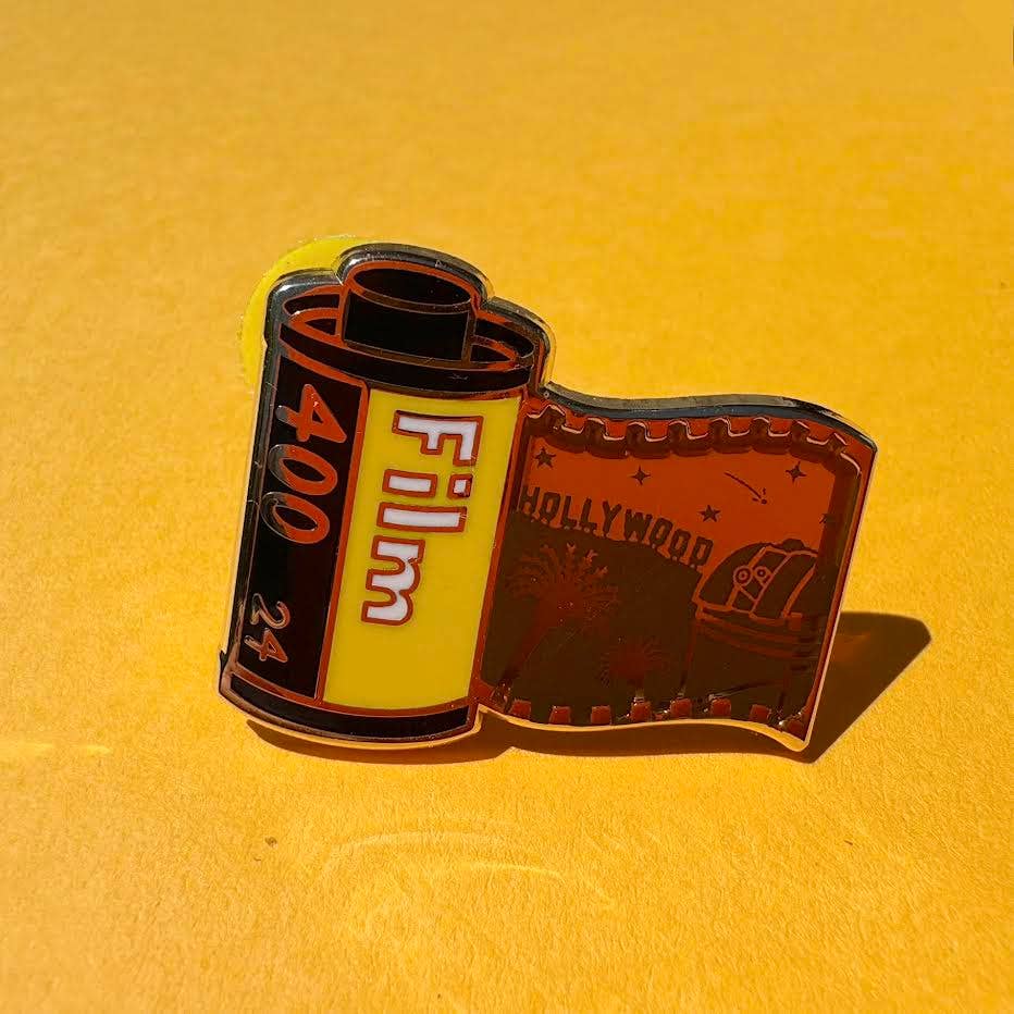 Painting With James - Wholesale Lapel Pin/Button - Los Angeles Film Roll Illuminating Enamel Pin0