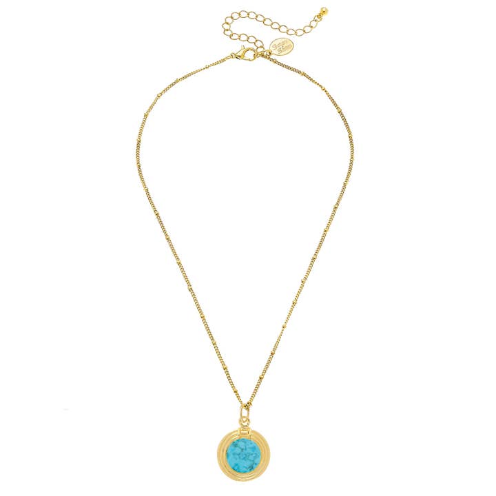 Susan Shaw - Vente Colliers à pendentif - Collier Jeanne Stone - Turquoise