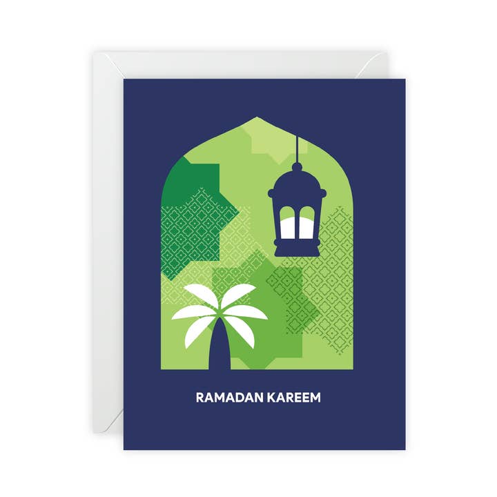 Ramadan Kareem Greeting Card — Ramadan / Holiday Greeting Card - Illustrated, Modern for wholesale by Donkey Laserbeam