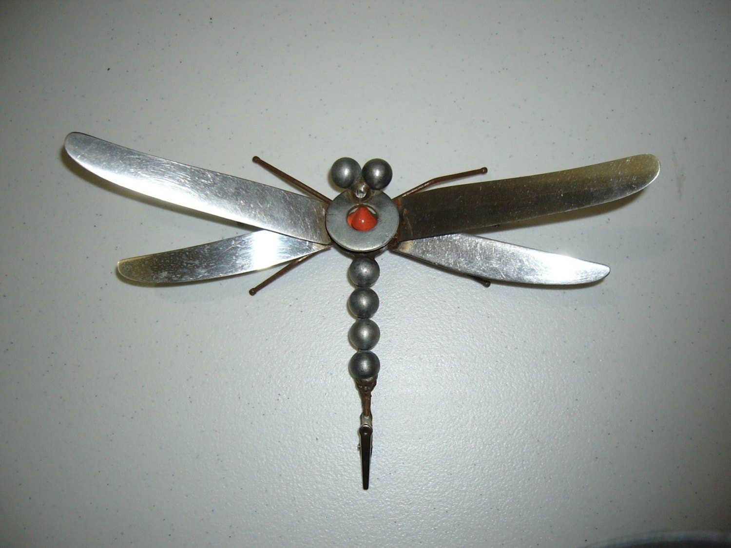 Creations Welded - Wholesale Sculpture - Orange Dragonfly Metal Sculpture, Garden Stake or magnet5