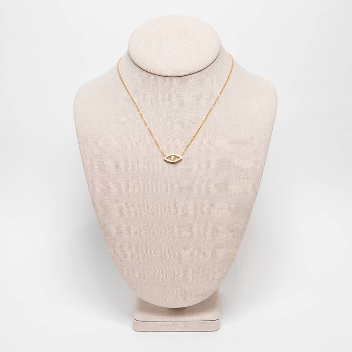 FITISH - Wholesale Pendant/Charm Necklace - Open Gold Evil Eye Necklace - Waterproof Necklaces1