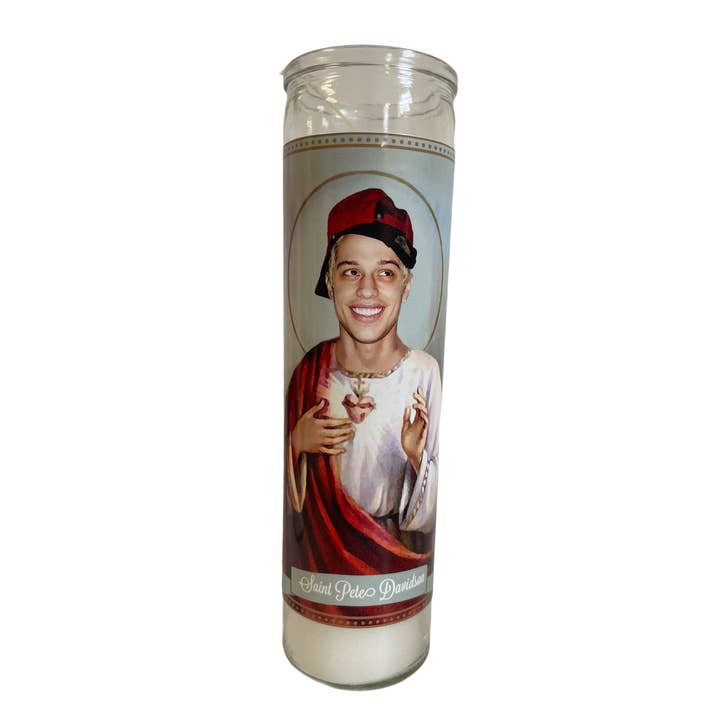 Pete Davidson Devotional Prayer Saint Candle voor wholesale door The Luminary and Co.