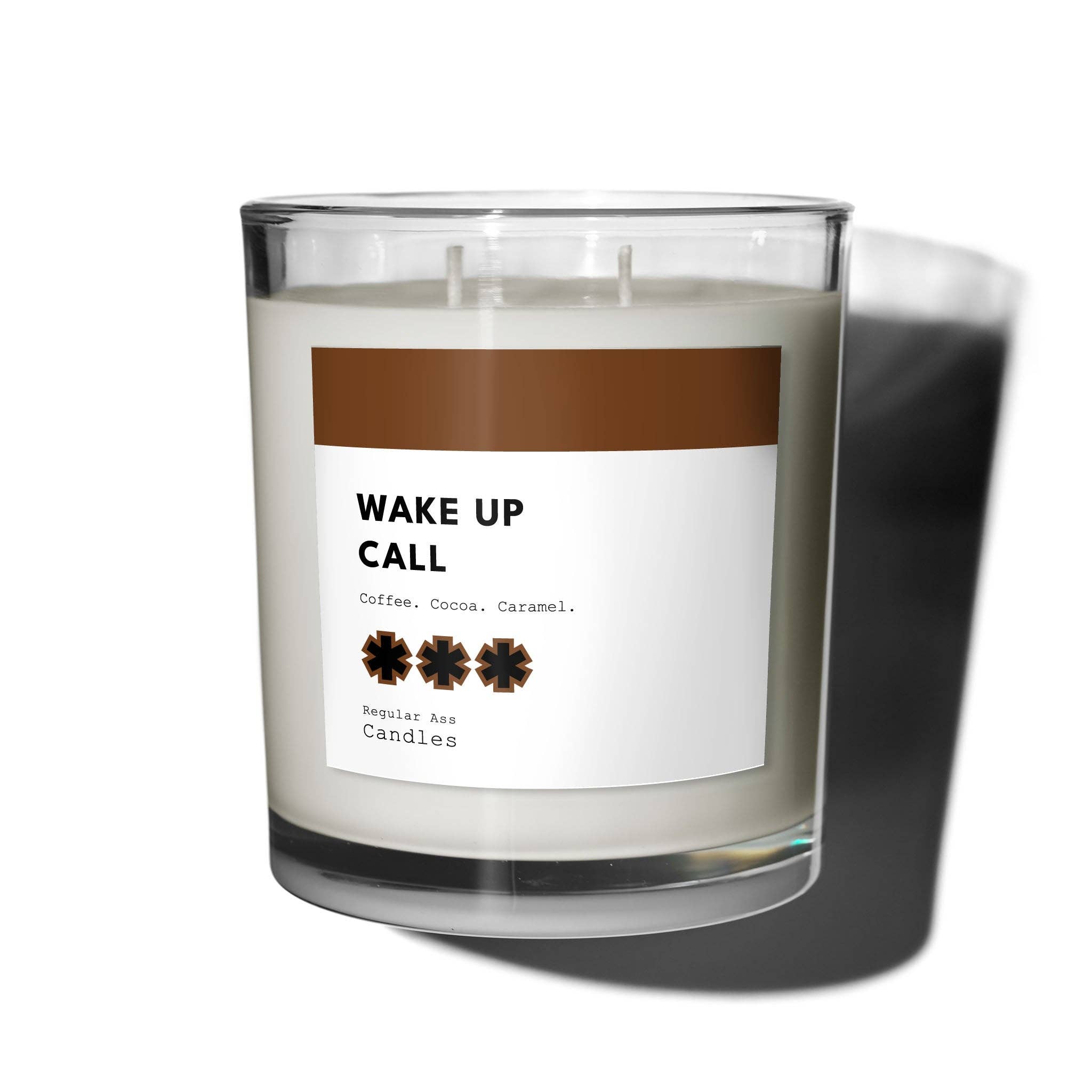 Regular Ass Candles - Wholesale Jar/Filled Candle - WAKE UP CALL Coffee, Cocoa, Caramel 11oz Candle