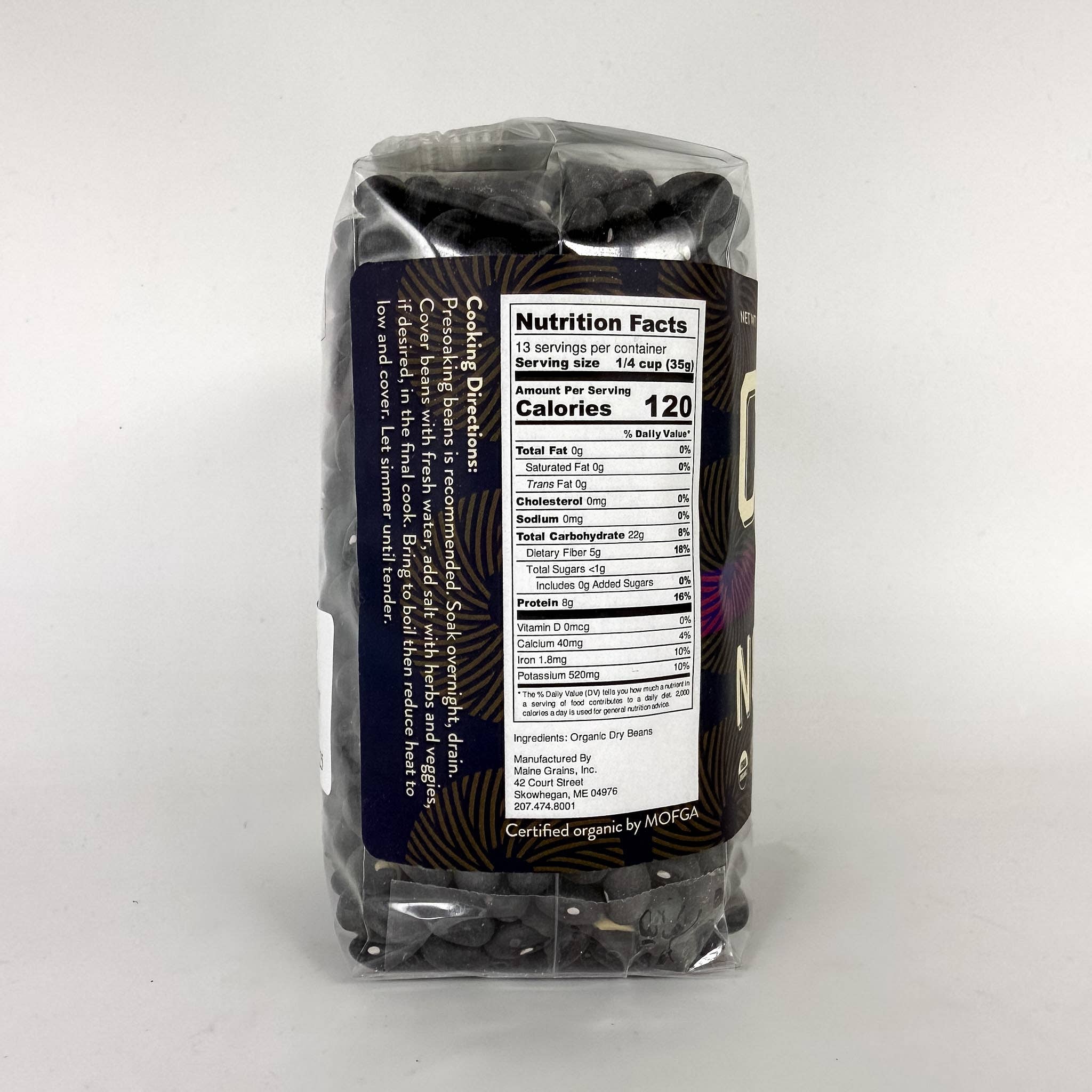 Maine Grains - Wholesale Beans - Organic Black Beans / 12x1#3