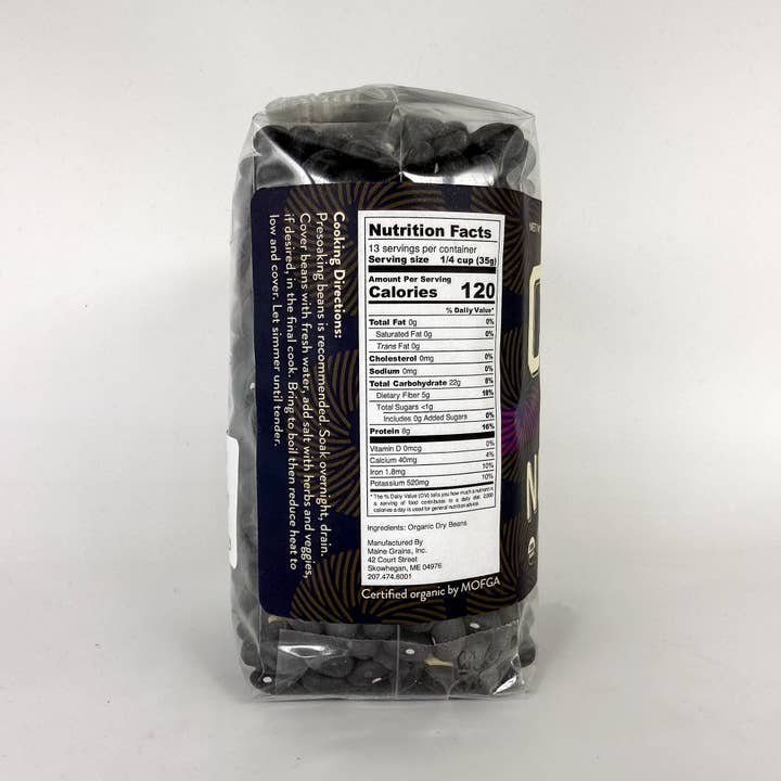 Maine Grains - Wholesale Beans - Organic Black Beans / 12x1#3