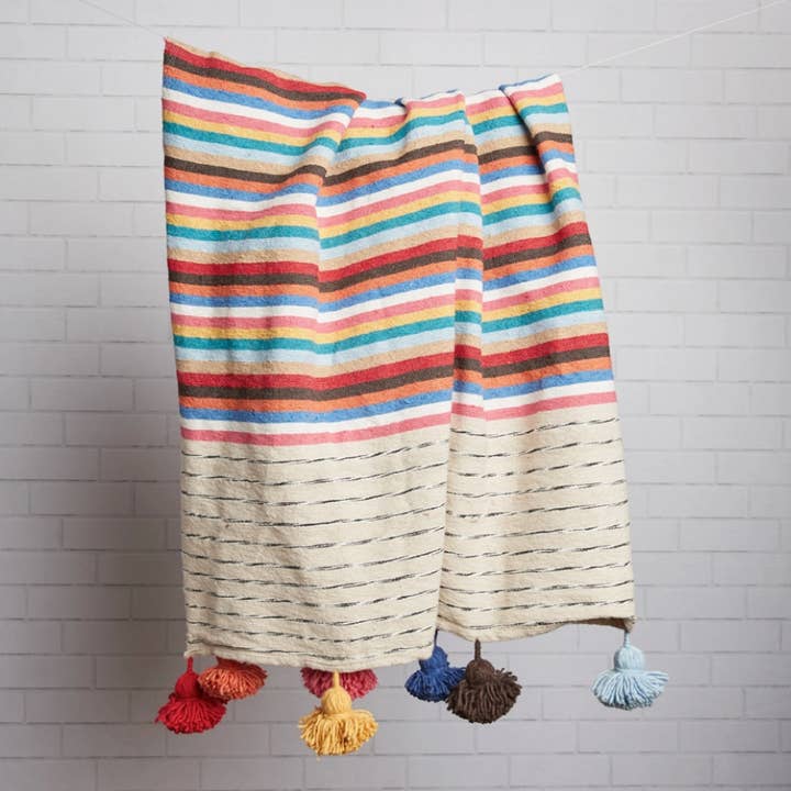 MONTHLY DROP: Moroccan Tassel Blanket ($25 for wholesale by RIAD Argan Oil