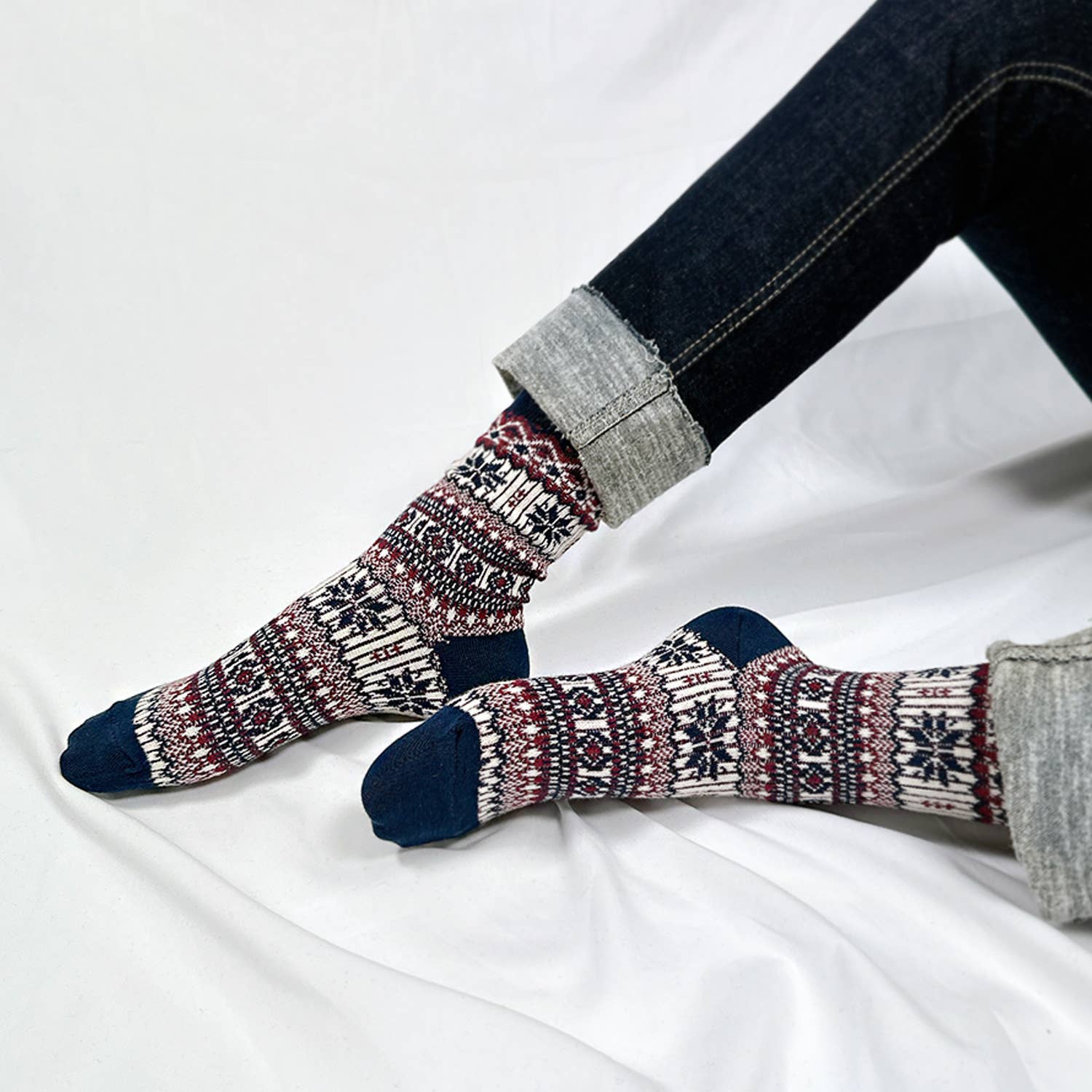 7DAYSSOCKS - Wholesale Socks - Women's - Women's Crew Winter Nordic Jacquard 3 Socks9