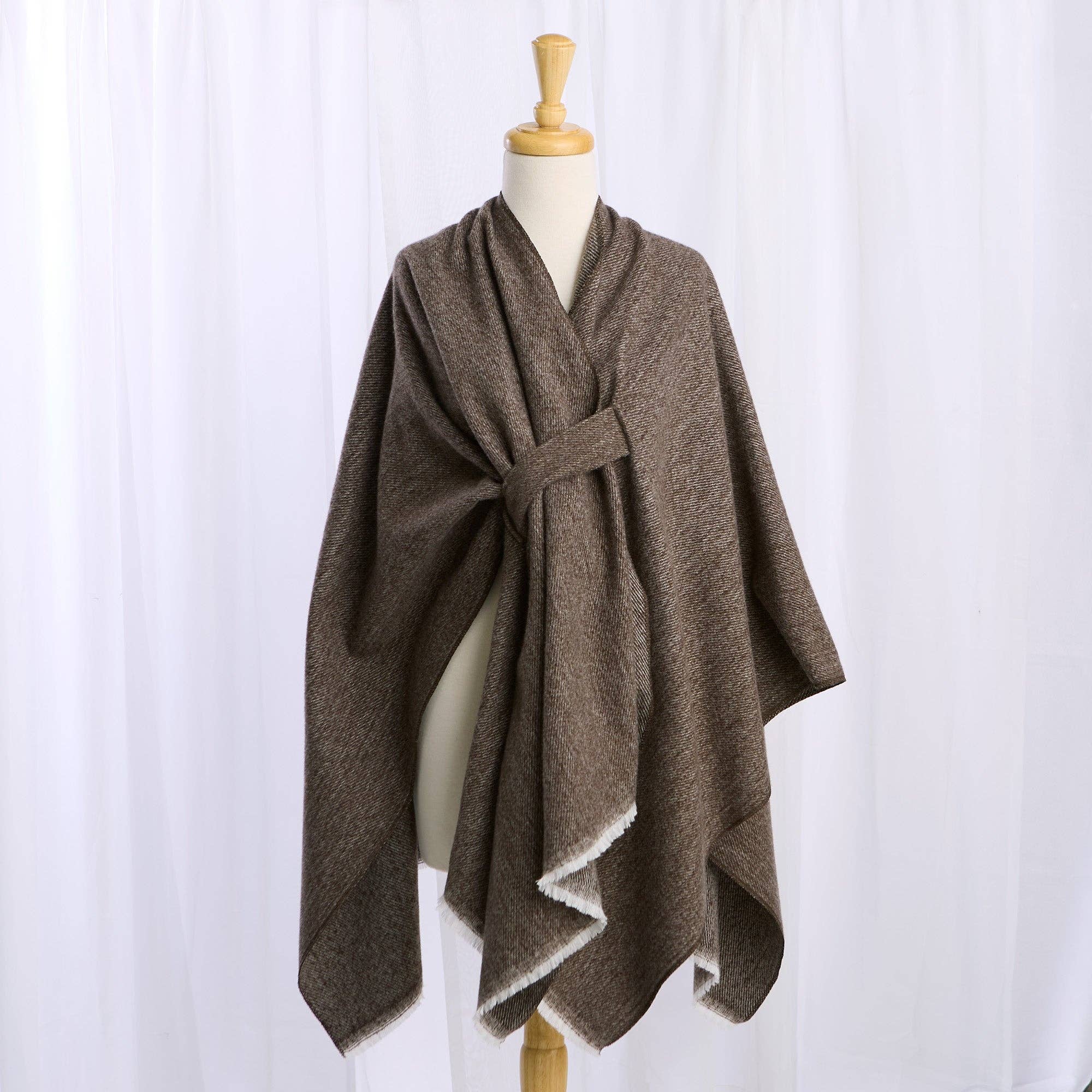 Hadley Wren - Wholesale Poncho - Women's - Blakely Ruana - Coffee1