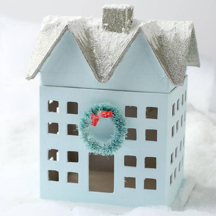 Factory Direct Craft - Wholesale Decorative Tabletop Object - Premade Paper Mache Putz House Box - 7" x 9" x 5-1/2" 3