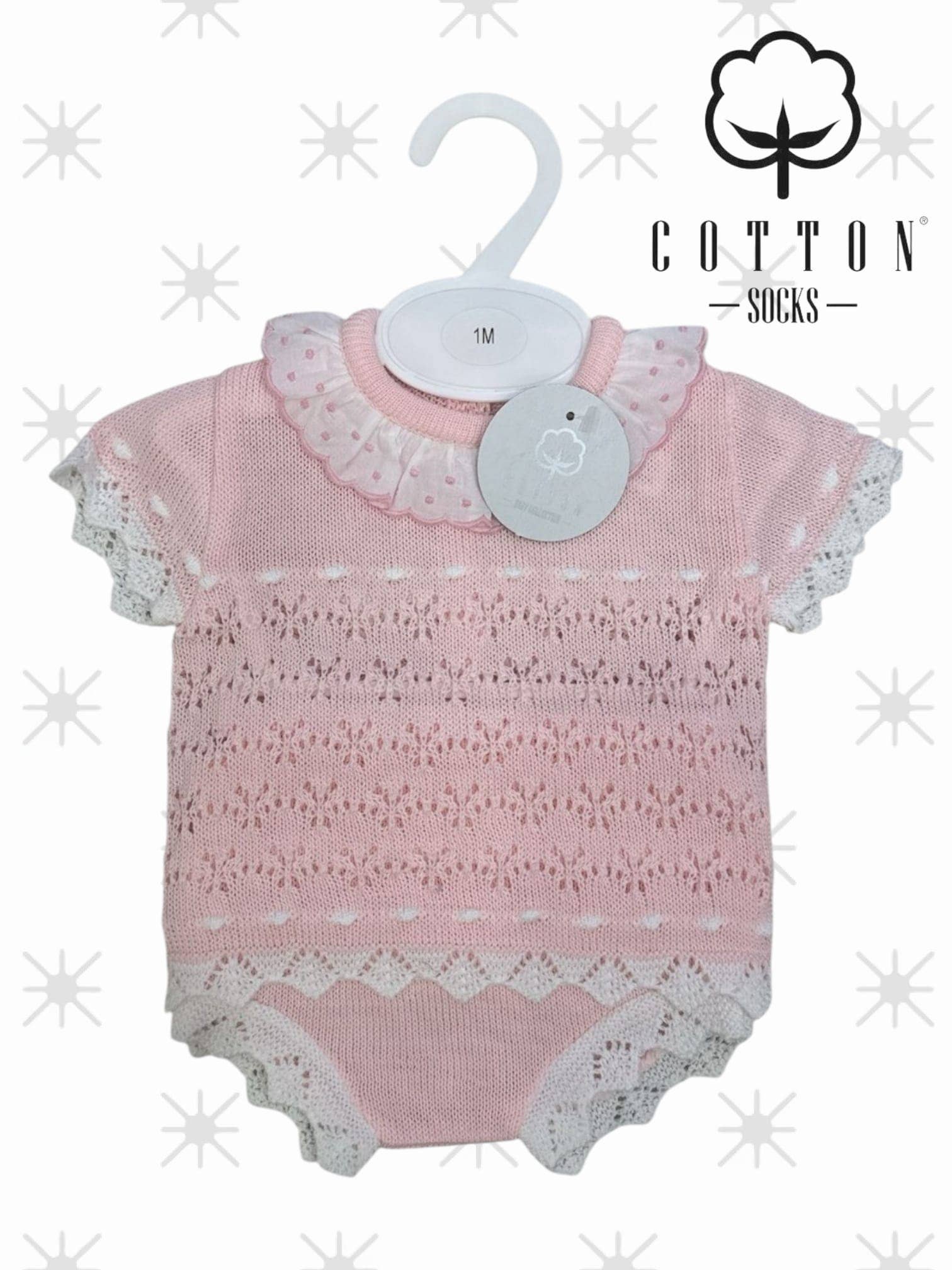 Cotton Socks - Wholesale Clothing Set - Baby - 340/1 Perlé Knit Set 2 pieces (Spring / Summer)5