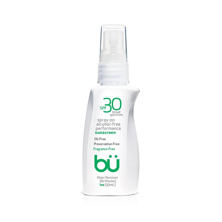 SPF 30 alkoholfri solcreme spray - duftfri for engroshandel hos BU sunscreen
