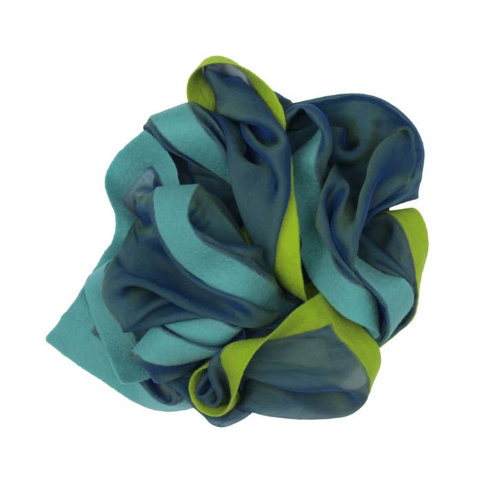 Sciarpa Stole «Wien» - blu giallo verde per la vendita all'ingrosso da parte di austriandesign.at