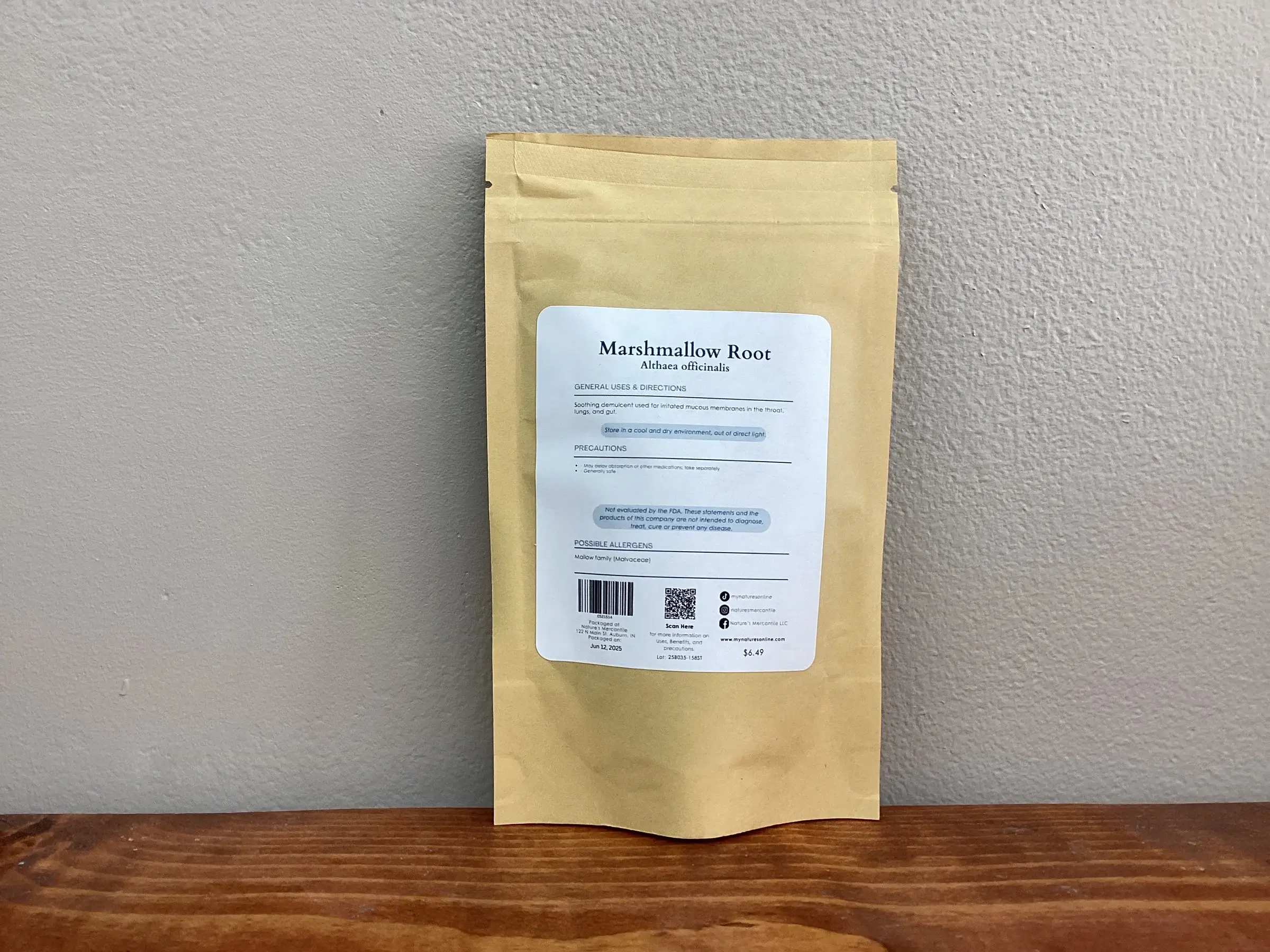 Nature's Mercantile - Wholesale Herbs - Marshmallow Root2