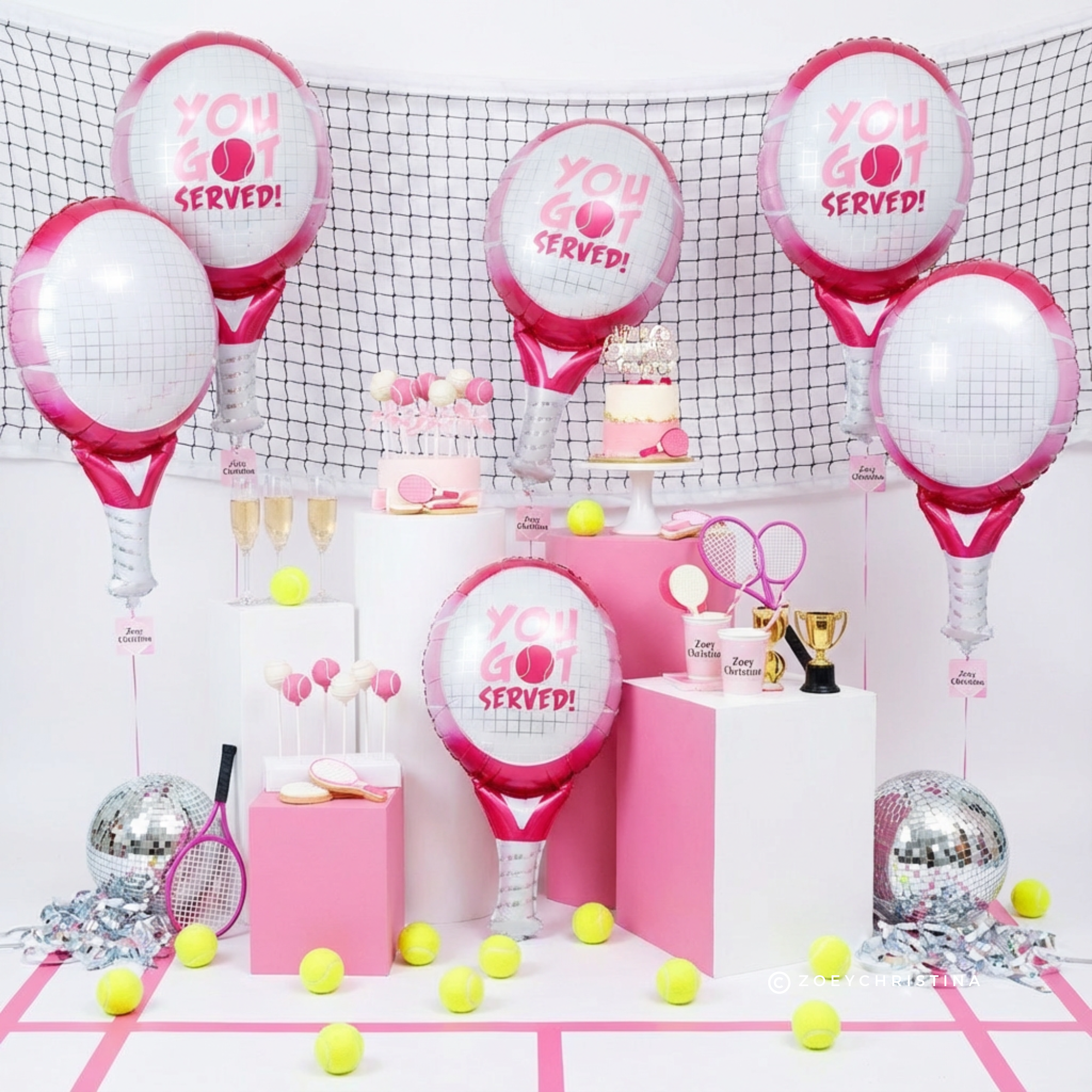 Zoey Christina - Wholesale Balloon - Tennis Racket Foil Balloon 32" – “You’ve Got Served” 7