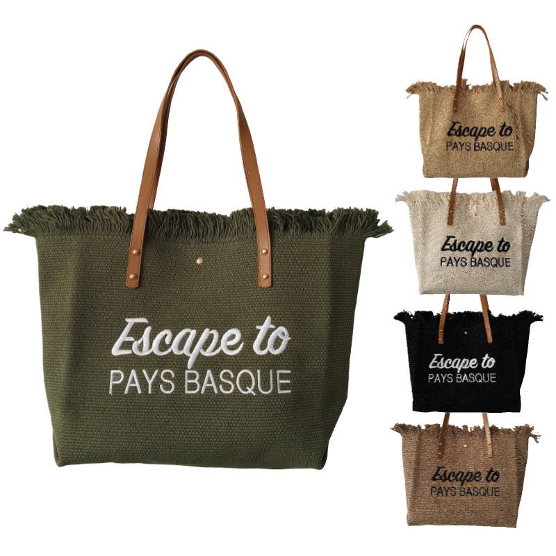 Lot de 10 sacs coton à franges PAYS BASQUE en vente B2B pour votre