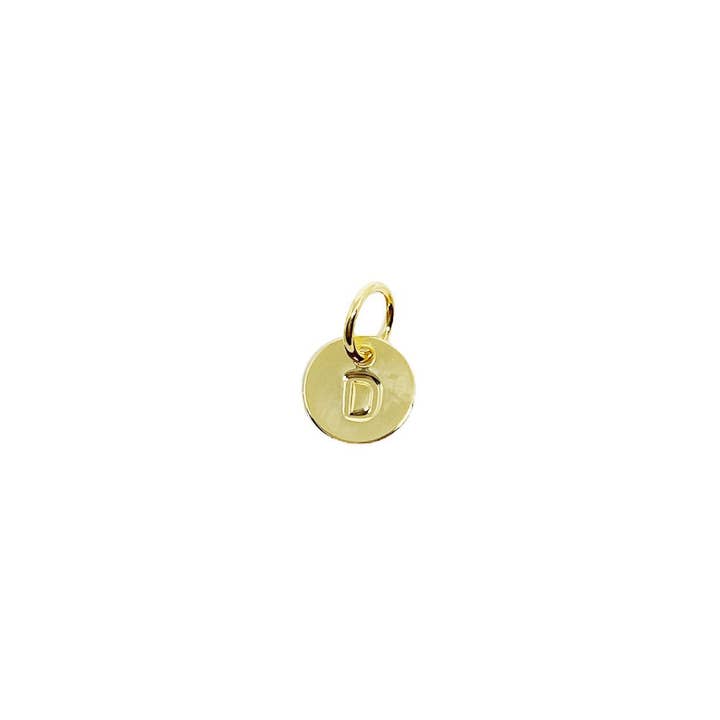 GoldFi - Wholesale Individual Charm/Pendant - Stamped Tiny Initial Letter Charm in 18k Gold Filled Complete Alphabet