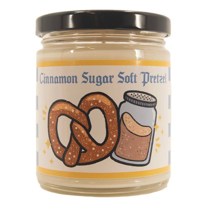 Cinnamon Sugar Soft Pretzel Candle for wholesale by Lucky Mfg. Co.