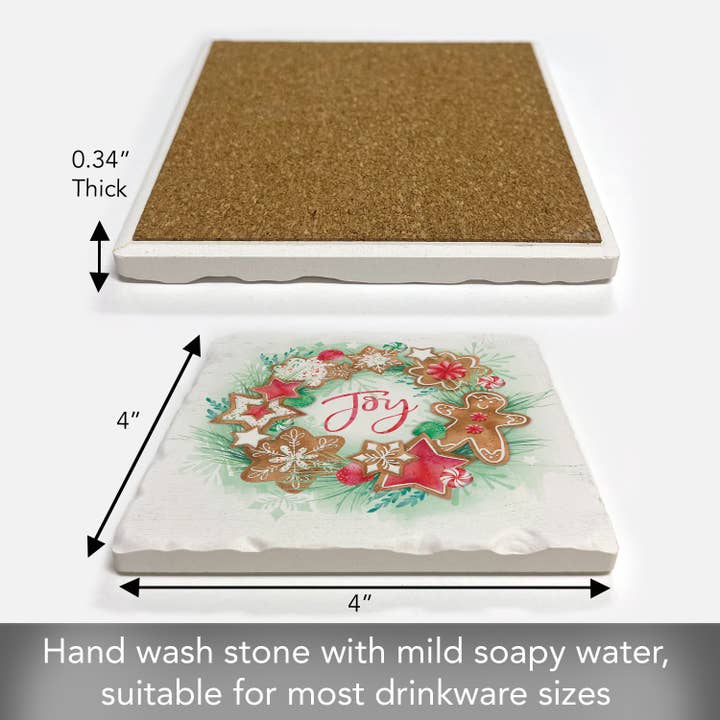 CounterArt/Highland Home/Thirstystone/CoasterStone – Engroshandel Bordskånere – Ingefærkageglæde Enkelt Absorberende Tumlet Fliseunderlag
