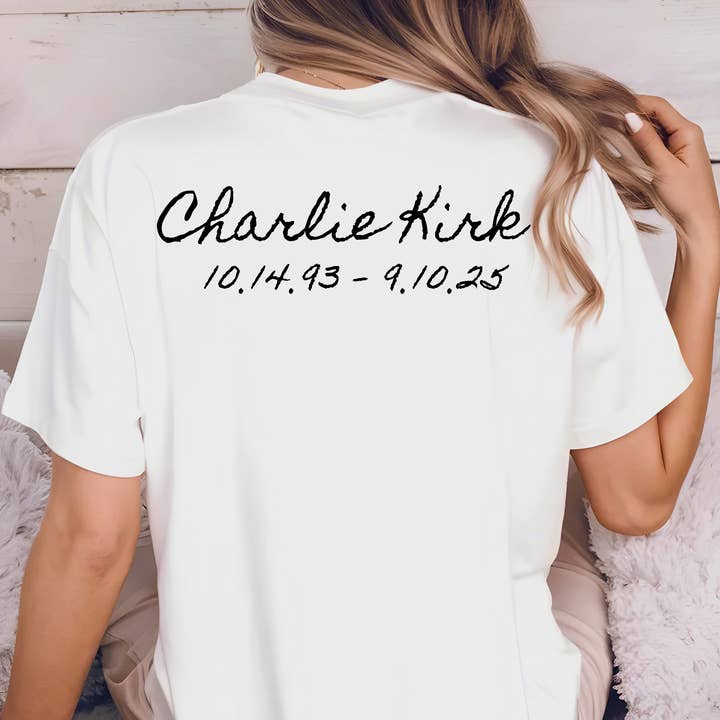 Freedom Charlie Kirk T Shirt Protest T-Shirt Activist Shirt for wholesale by RusticPrintStudio