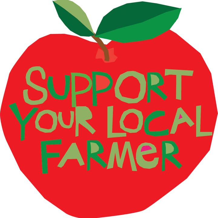 Glad Dog Cards - Wholesale Sticker - Apple Farmer Support Your Local Farmer Decal