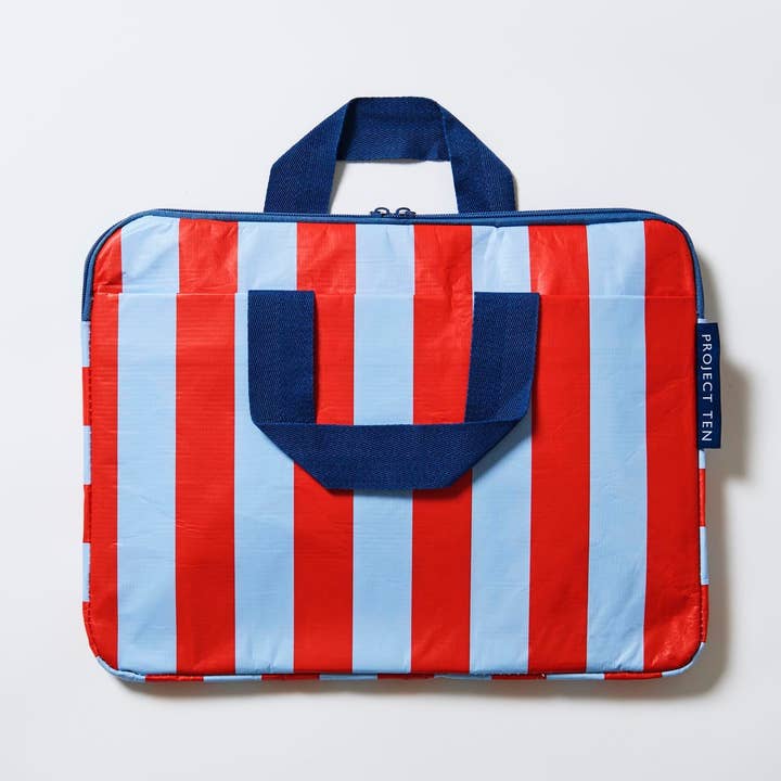 Laptop Case – Red Blue Stripe for wholesale by Project Ten Pty Ltd