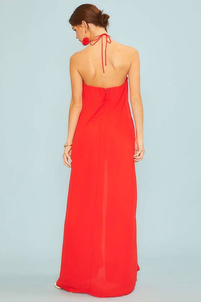 Main Strip – wholesale Jumpsuit - Dam – Crepe Med Draping Overlay och Breda Ben8