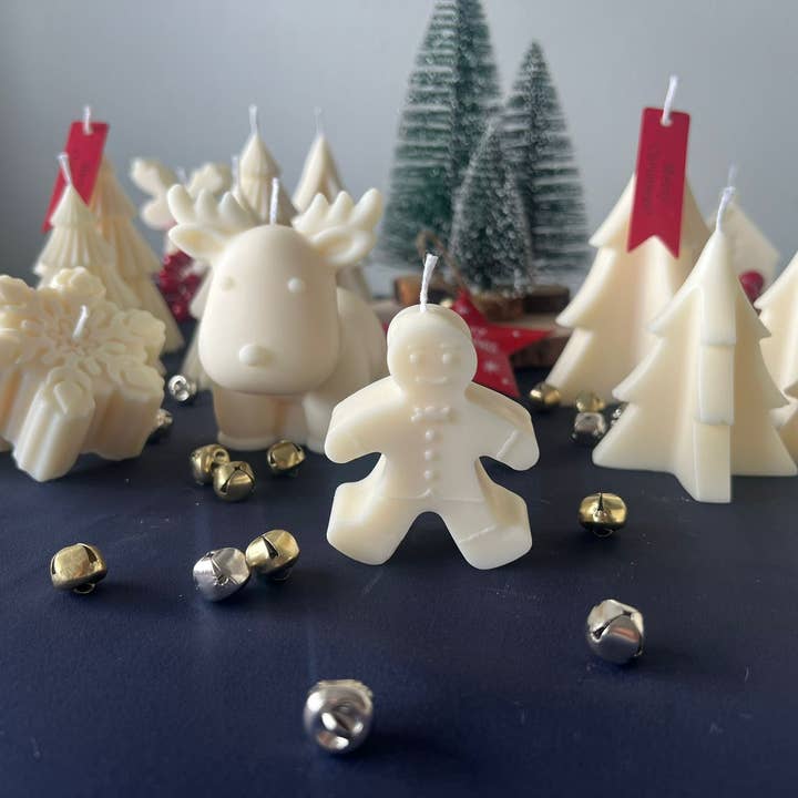 Christmas Gingerbread Man Candle - small for wholesale by Kaze Creation Studio