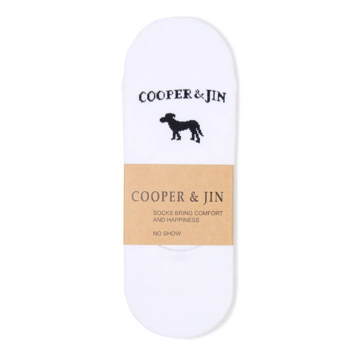 Calzini originali No Show | Unisex | Bianchi per la vendita all'ingrosso da parte di Cooper & Jin