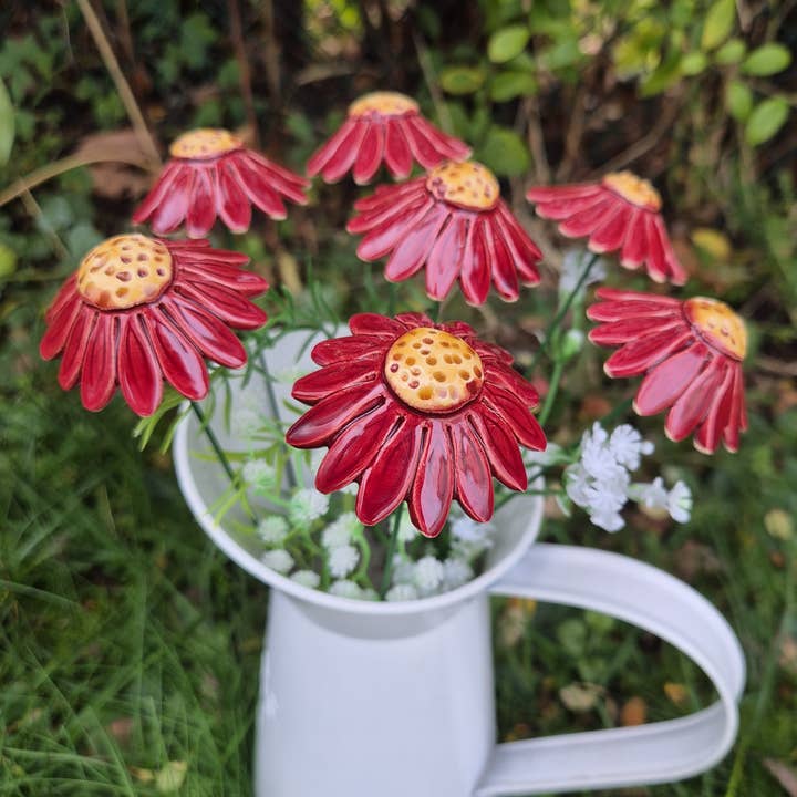 Fiore di ceramica Echinacea, Supporto per piante, Echinacea su stelo per la vendita all'ingrosso da parte di Pannonhem AB.