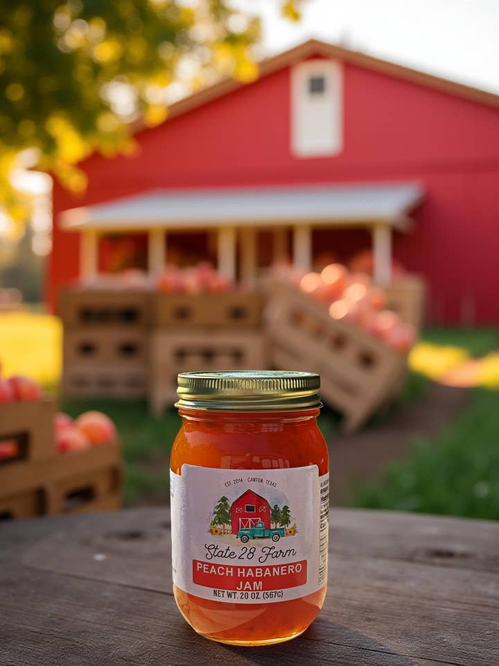 Fersken Habanero Marmelade - 20 oz for engroshandel hos State 28 Farm