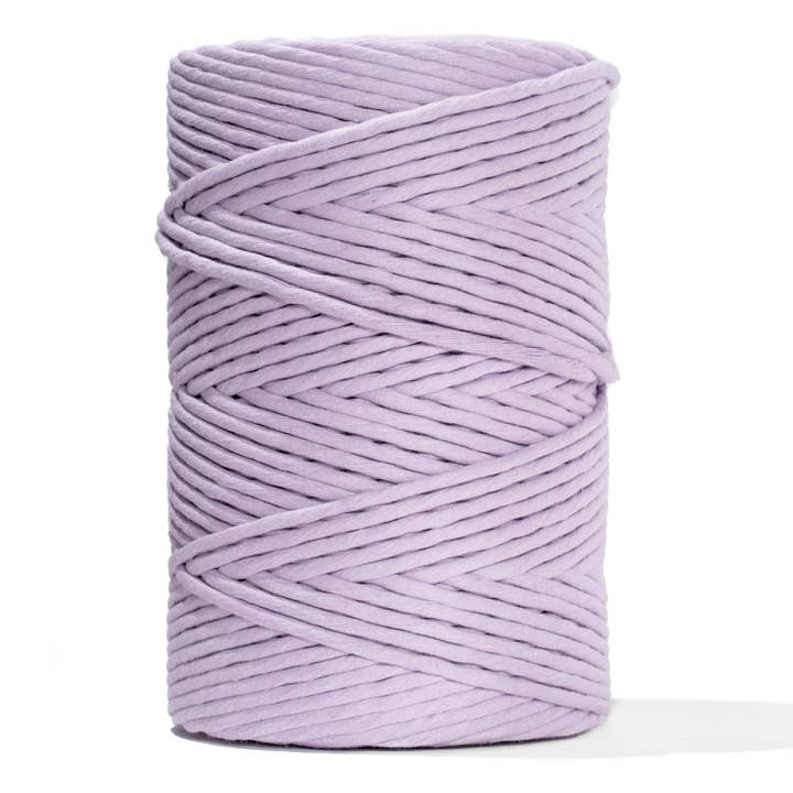 SOFT COTTON CORD ZERO WASTE 6 MM - 1 SINGLE STRAND - LILAC for wholesale by Ganxxet, Inc.