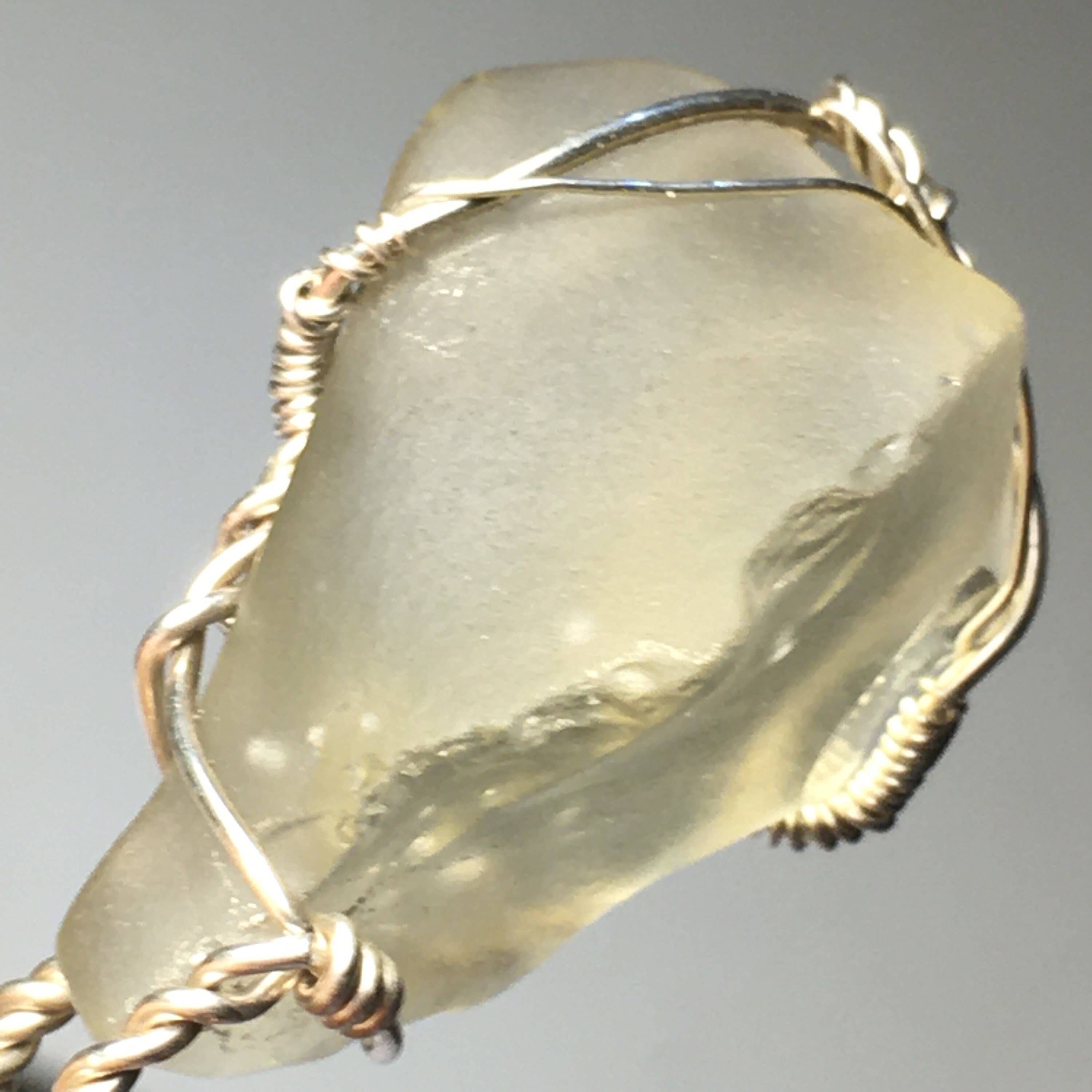 Wildheart Crystals - Wholesale Individual Charm/Pendant - Natural Libyan Desert Glass Solid Silver Wire Wrap Pendant3