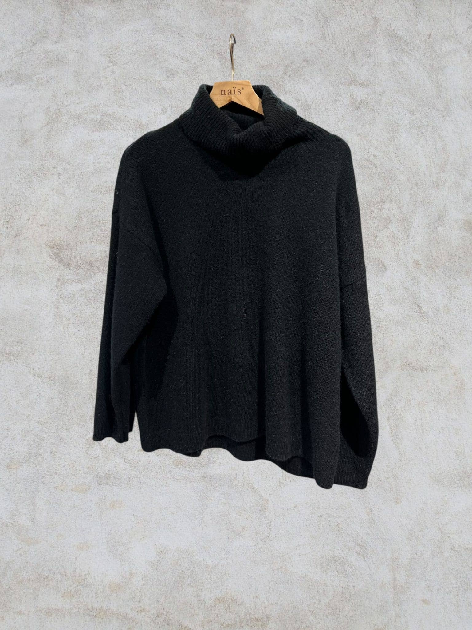 NAÏS PARIS - Vente Pull en maille – femme - Pull col roulé manches longues 100% laine merinos extrafine12