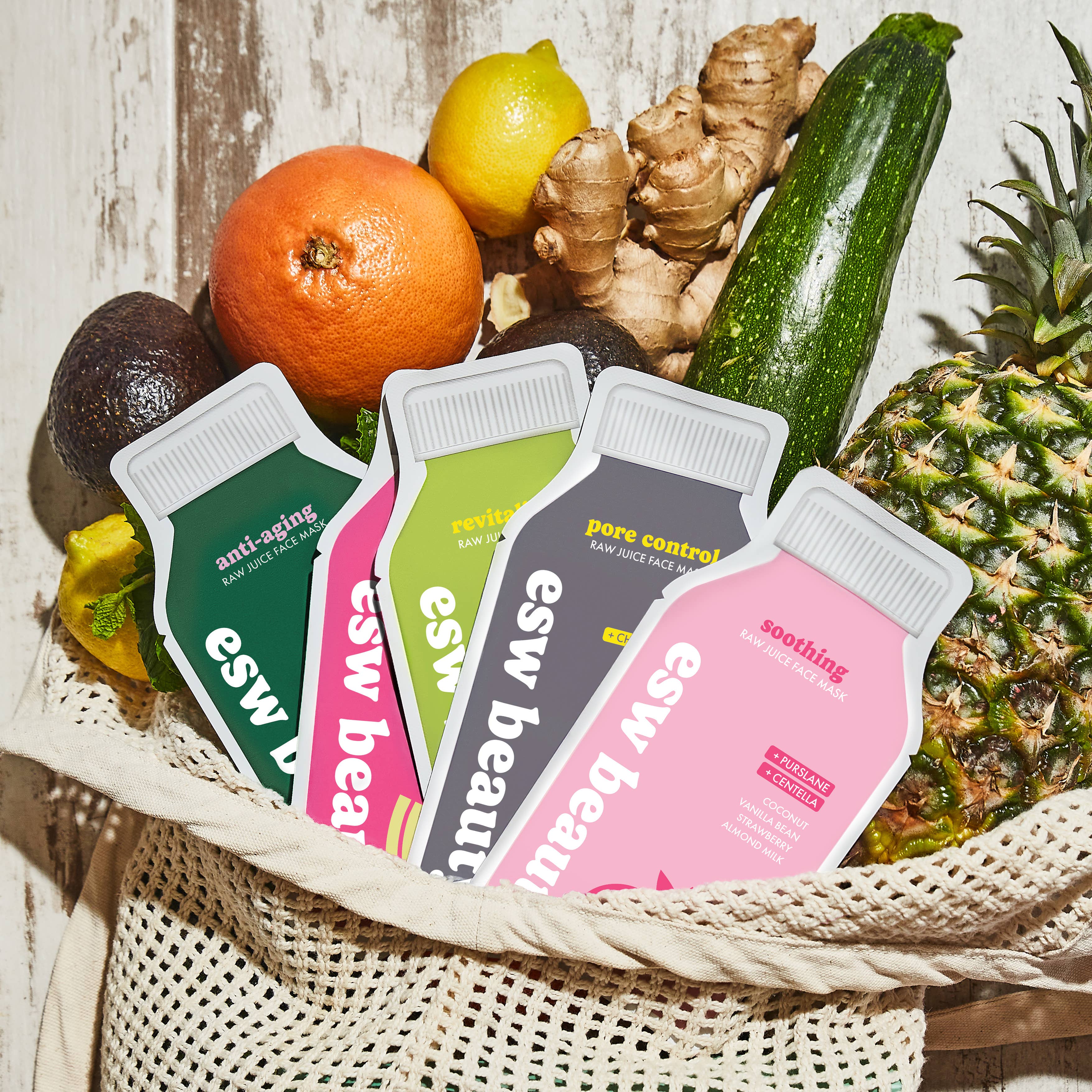 ESW Beauty – wholesale Skincare face mask – Strawberries and Cream Soothing Raw Juice Sheet Mask8