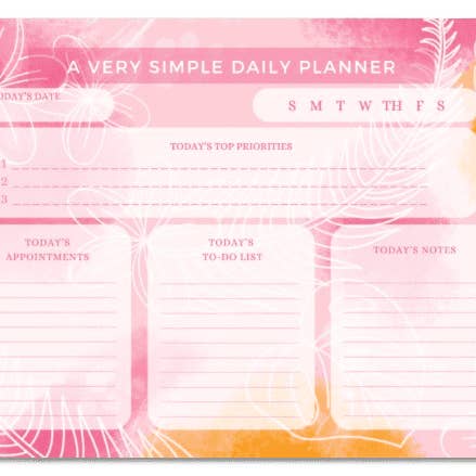 A Very Simple Daily 50 Sheet Desk Planner 8.5 x 11 in for wholesale by Shop LD